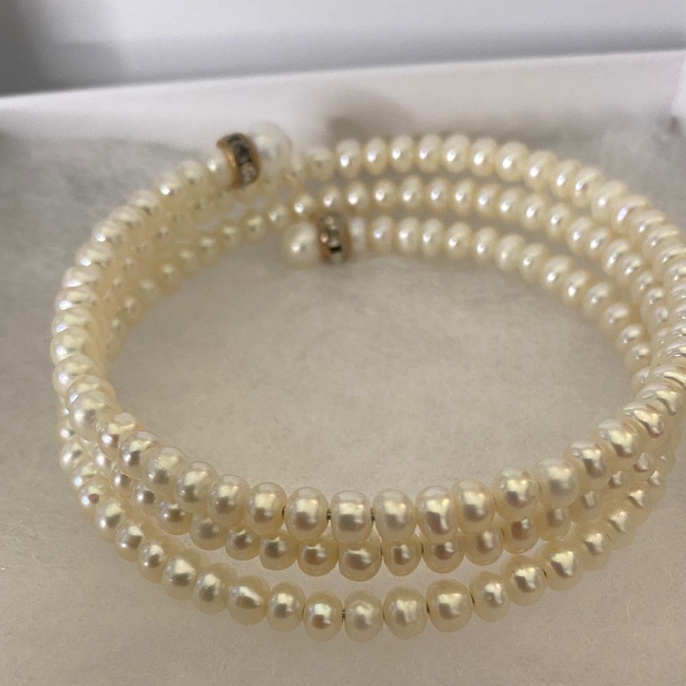 Genuine Pearl “vintage” wrap Bracelet